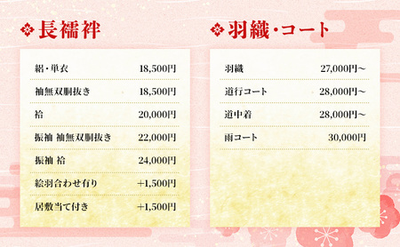 お仕立て券　1万円分 チケット