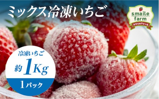 スマイルファーム ミックス冷凍いちご 約1kg FAF-0048