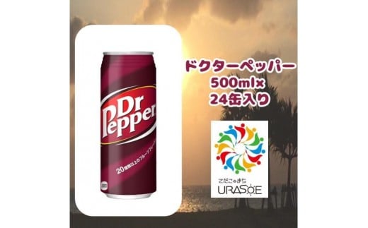 
            ドクターペッパー 　500ml×24本|沖縄県 浦添市 　ドクターペッパー 炭酸飲料 ソフトドリンク  コーラ風味 清涼飲料水 人気 　炭酸ジュース
          