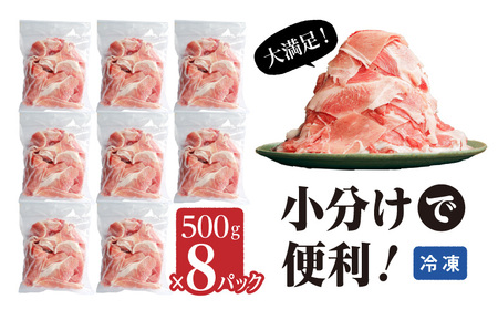 【期間限定】宮崎県産豚肉切り落とし合計4.5kg（冷凍500g×9パック）