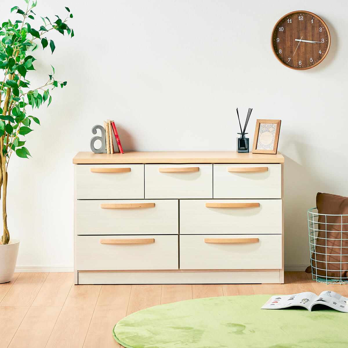 アベニール 110-3段 チェスト【諸富家具】：C143-015