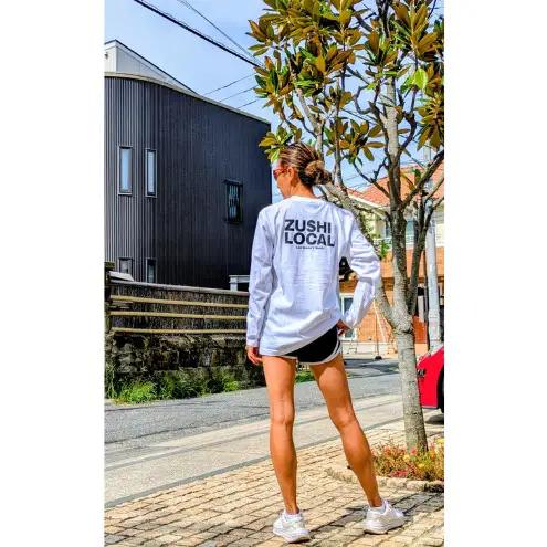 逗子オリジナルTシャツ ZUSHI LOCAL ロングＴシャツ(ホワイト) 神奈川 逗子市 Mサイズ