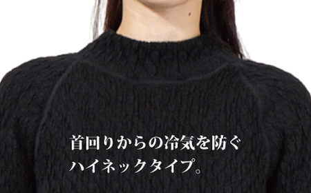 防寒肌着 ひだまり エベレスト 婦人 ハイネック シャツ ダークブラック S 高知県 高知 四万十市 四万十 しまんと 日本製 高品質 服 インナー 保温 抗菌 防臭 レディース 女性 トップス 暖か