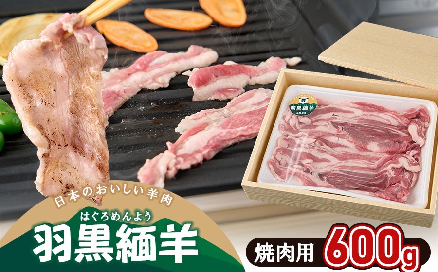 
            【令和8年先行予約 6月以降発送】 羽黒緬羊の焼肉セット (600g)　クックミートマルヤマ　K-849
          