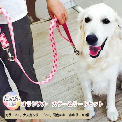【ふるさと納税】だぁびぃ工房 オリジナル カラー＆リードセット 犬 愛犬 わんこ カラー 首輪 ワンタッチカラー セミチョークカラー リード オリジナル カスタマイズ バリエーション 選べる トレーニング 送料無料 神奈川県 逗子市　雑貨・日用品・リード・散歩・犬用