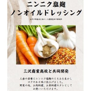 ニンニク塩麹ノンオイルドレッシング【瓶】　3本【1629044】