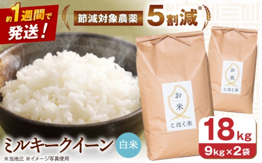 滋賀県 湖北のミルキークイーン 18kg (白米)　米 お米 ご飯 ごはん ゴハン おにぎり 炊き込みご飯 人気 おすすめ