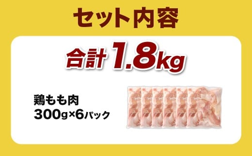宮崎県産若鶏モモ切身 1.8kg