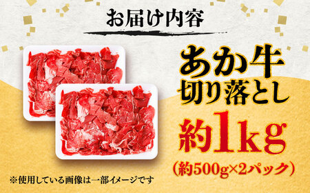 あか牛 切り落とし 約1kg (約500g×2P) / 熊本 赤牛 褐牛 あかうし 褐毛和種 肥後 冷凍 国産 牛肉 和牛 切り落とし こま切れ【五右衛門フーズ】[BHCY005]