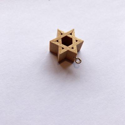 ふるさと納税 恵那市 組子職人が作る木のチャーム(梅花)大1個