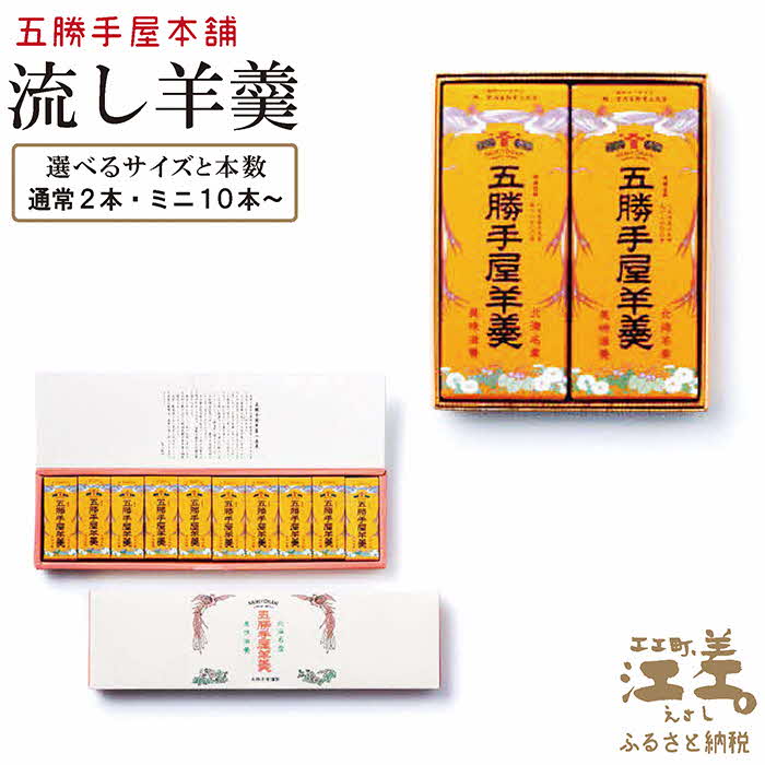 【ふるさと納税】五勝手屋本舗『流し羊羹（ようかん）』〈サイズと本数が選べる〉　金時豆のようかん　保存料不使用　五勝手屋羊羹の老舗　和菓子　銘菓　名物　贈答用　ギフト