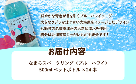 【先行予約】【2026年1月20日より順次発送】なまらスパークリング（ブルーハワイ）24本（500mlペットボトル）NAQ005 