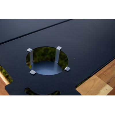 ふるさと納税 岡崎市 oka-d-art 囲炉裏テーブル用分割天板 3分割 艶消し焼付け塗装 カップホルダー4ケ+収納袋付 |  | 03