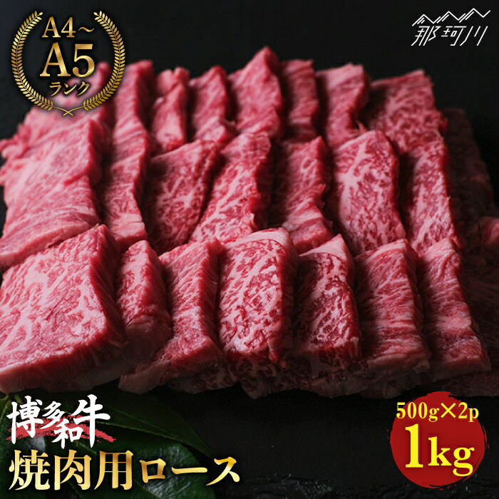 【ふるさと納税】【きめ細やかな霜降り】博多和牛 牛肉 焼肉 ロース 1kg（500g×2）＜肉のくまもと屋＞那珂川市 | 牛肉 肉 黒毛和牛 ブランド牛 国産 BBQ バーベキュー 九州産 和牛 赤身 焼肉用 BBQ バーベキュー [GBI025] 40000 40000円 4万円 以下