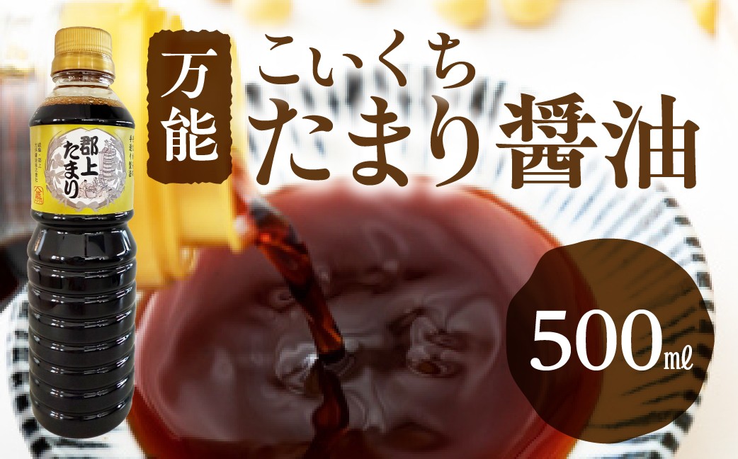 
                  醤油 郡上たまり 500ml 1本 しょうゆ 醤油 ペットボトル / 食品 調味料 セット 詰め合わせ 5000円
                