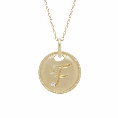 ふるさと納税 甲府市 【K10】イニシャルペンダントネックレス　イニシャル:F |  | 02