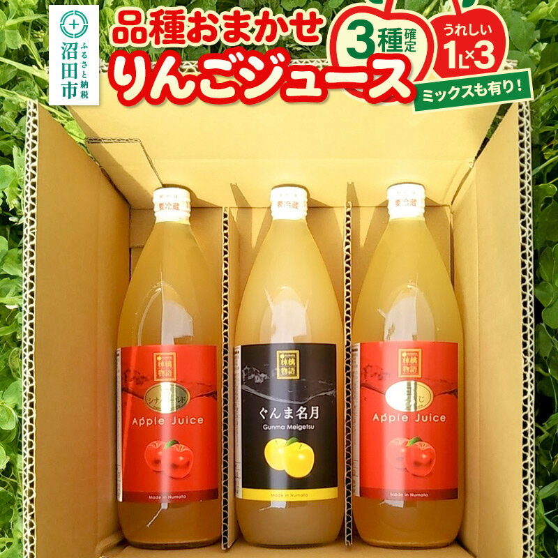 【ふるさと納税】果樹園マンサーナ りんごジュース おまかせ1L×3本セット