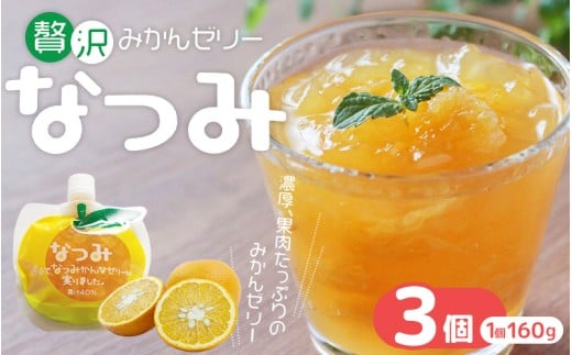 贅沢ゼリー3個セット【「なつみ」3個箱入り】ミニセットが欲しい！リクエストにお応えしました。【kmkn0163】