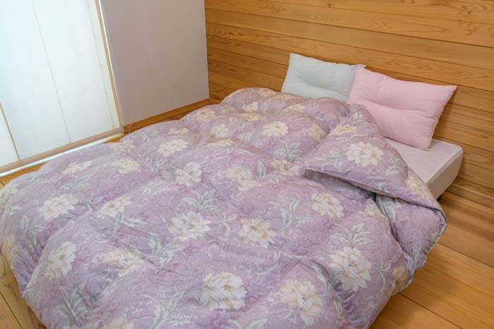 【ふるさと納税】 ダブルロングサイズ　上質羽毛掛ふとん（秩父市内産） ／ 寝具 掛け布団 羽毛布団 送料無料 埼玉県 ※沖縄・離島地域へのお届け不可 No.175