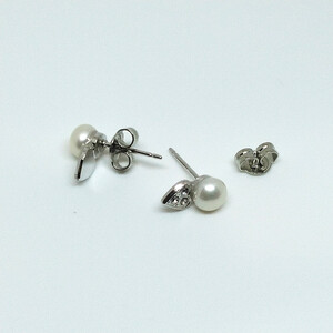 2001 真珠ピアス・ハート（淡水本真珠・ボタン） 淡水真珠 贈り物 かわいいアクセサリー カジュアル オシャレ クリスマスプレゼント 