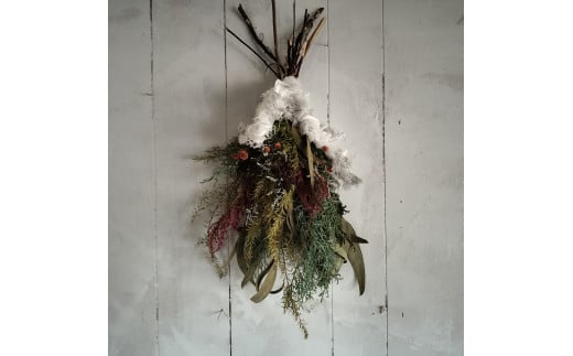 ドライフラワーブーケ 八百津町 スワッグ 母の日 クリスマス 誕生日 プレゼント 敬老の日 ドライフラワー ナチュラル  (482)