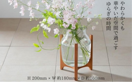 【台数限定】家具職人の手づくりポットスタンド 植物 インテリア 工芸品 花 花瓶 木 ガーデニング ギフト プレゼント