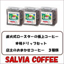 【ふるさと納税】直火式ロースターの独特な風味　SALVIA COFFEEの本格ドリップセット【豆】【1387560】