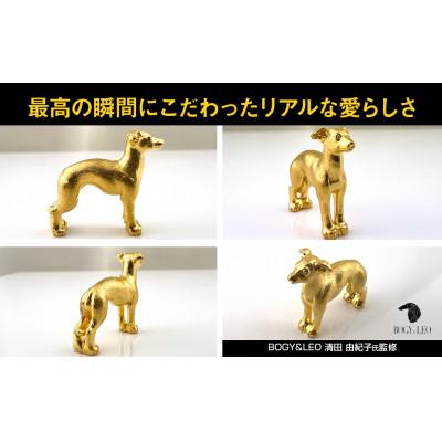 ふるさと納税 南アルプス市 純金(K24)製 『イタリアン・グレーハウンド』ミニチュアオブジェ　1点 |  | 01
