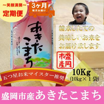 ふるさと納税 盛岡市 【毎月定期便】あきたこまち 10kg全3回