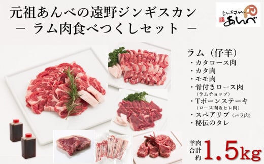 ラム肉 食べつくし セット 【元祖「あんべ」遠野ジンギスカン】ラム肉 羊肉 仔羊肉 カタ肉 肩肉 ジンギスカン