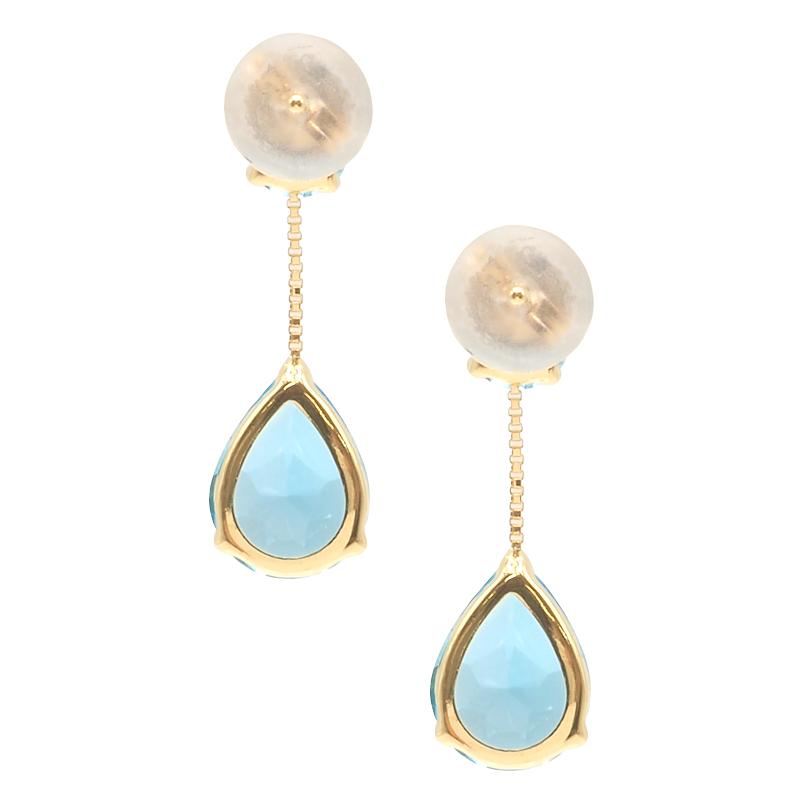 K18YG　ブルートパーズピアスHAC-0116