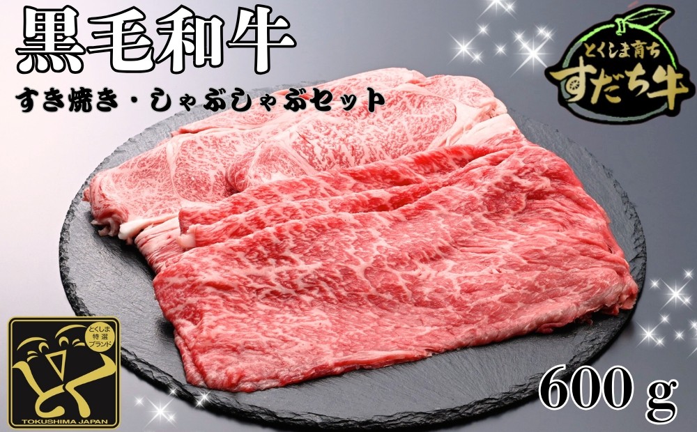 
                  すだち牛 黒毛和牛 ロース＆赤身（もも）各300g 国産 赤身 牛肉 冷凍 お肉 肉 ブランド 和牛 カット 小分け 人気
                