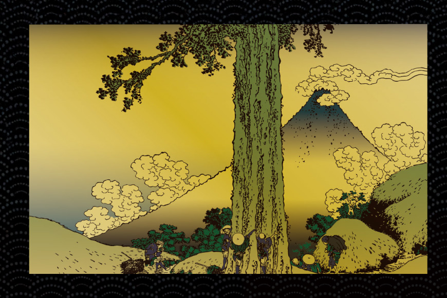 純金 ゴールド 富嶽三十六景 甲州三島越 カード 1枚 1g ガラス フレーム 1個 [三菱マテリアルトレーディング 兵庫県 三田市 3d28bae300117] 金 黄金 フォーナイン 贈り物 記念