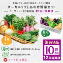 【ふるさと納税】野菜 定期便 オーガニック 規格外野菜利用「『 シェフセット」（10袋前後） 毎月1回 12回 定期便 』（ 有機野菜 SDGsフードロス対応 有機JAS JGAP認証 認証取得 規格外 野菜セット 有機野菜セット しあわせ野菜畑 ）