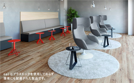 ＮＥＬ　カフェテーブル　タイプＡ　オーバーハング天板 アクセントカラー ZH15(ダークグレー)