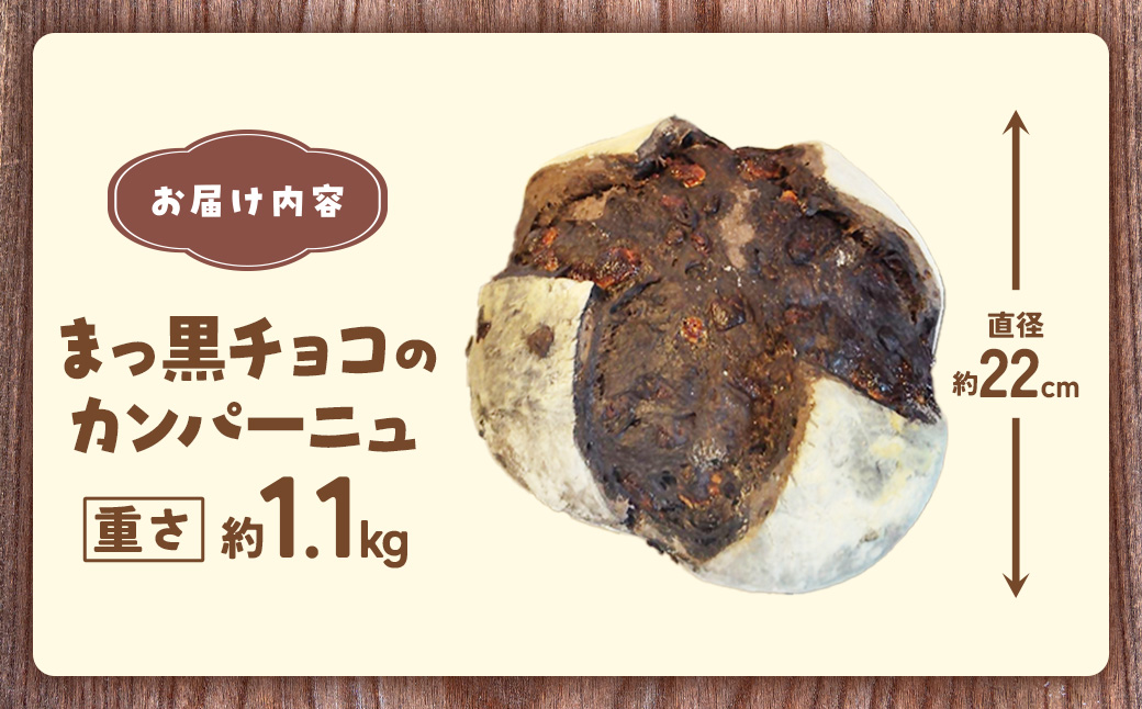自家製天然酵母を使ったまっ黒チョコのカンパーニュ　【HTR-01】