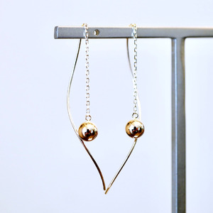 【ジュエリー】K10YG イエローゴールド 丸 ロング チェーン ピアス 保証書付 SMK-5219丸 242-019-a