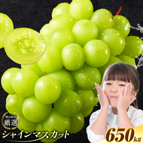 【2026年先行予約】厳選 シャインマスカット 1房 (約650g) ≪2026年9月上旬-11月上旬頃に出荷≫ 訳あり マスカット 送料無料 岡山県 浅口市 シャインマスカット ぶどう フルーツ 果物 贈り物 ギフト 国産 岡山県産