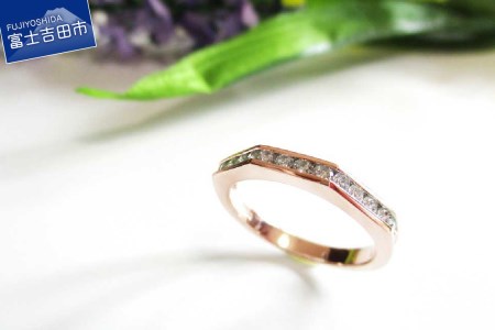 ダイヤモンドリング K18ピンクゴールド 指輪 リング ジュエリー 宝石 ダイヤモンド 18ｋ ピンクゴールド アクセサリー 品質保証書付 KT907 山梨 富士吉田