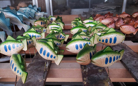 木工品【魚セット】　工房西岡　【11218-0588】