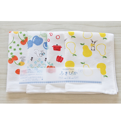【スピード発送】シンジカトウ「ふきぴか キッチンタオル（プリント）」セット【泉州タオル 国産 吸水 普段使い 無地 シンプル 日用品 家族 ファミリー】 G2193_イメージ4