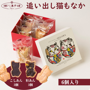 Ｍ596〈瀬川菓子舗〉もなか6個入（粒あん3個・こしあん3個）	