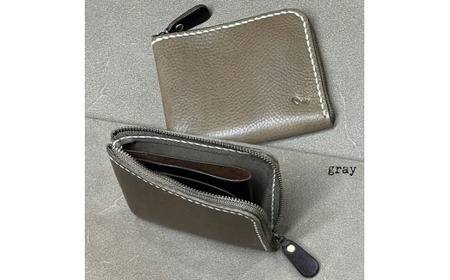 【革小物one】smart wallet グレー｜財布 革財布