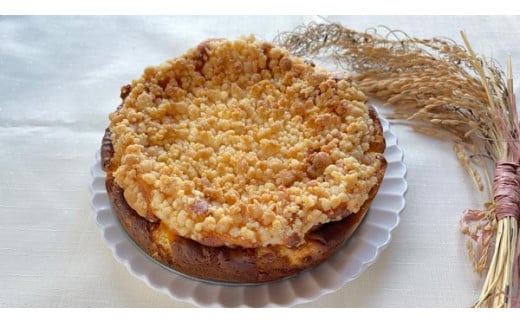 米農家の嫁が作る米粉クランブルチーズケーキ（プレーン）〈米心工房〉 チーズケーキ 米粉 奈良県 奈良市 なら I-316