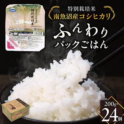 ふるさと納税 南魚沼市 特別栽培米南魚沼産こしひかり「ふんわりパックごはん200g×24個」