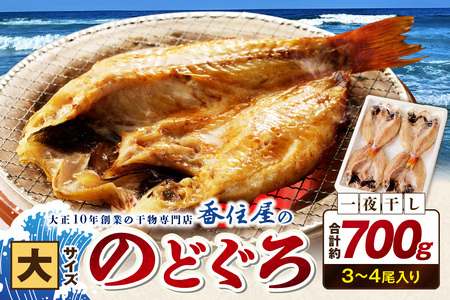 のどぐろ一夜干し 大きめ 計約700g（3～4尾） のどぐろ 干物 【024_1983】
