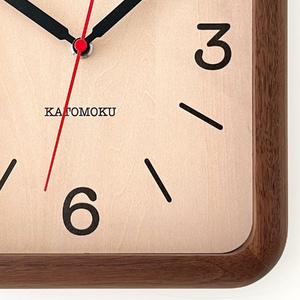 KATOMOKU muku clock 20≪km-133WARC≫ 電波時計(ウォールナット)【C-47-W】