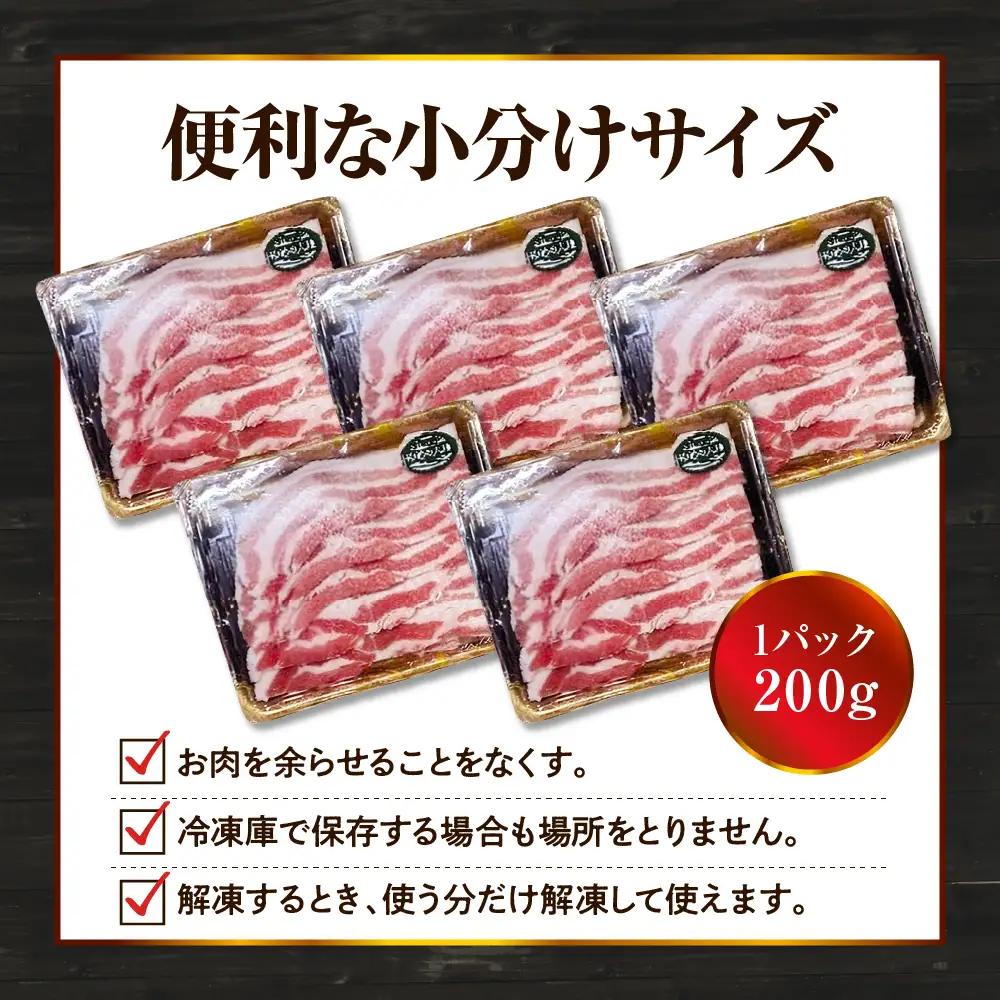 【えりも町生まれ 四元豚】ゆめの大地 豚 バラ スライス1kg
