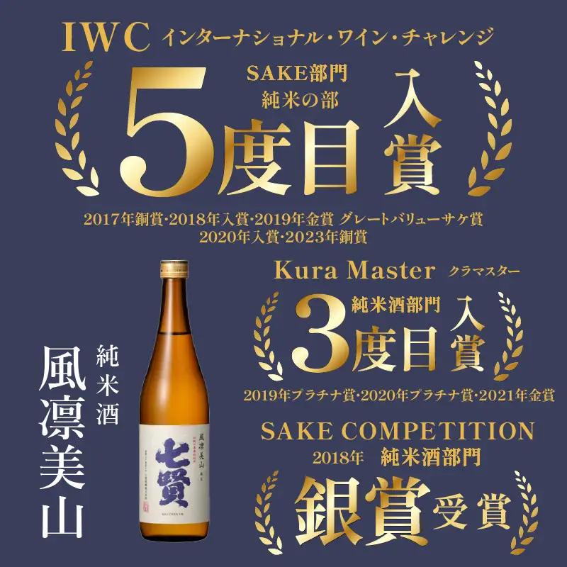 七賢 日本酒飲み比べ720ml×2本セット [h044]