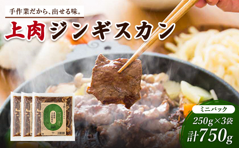 大畠精肉店の上肉じんぎすかんミニパック250g×3袋（計750g）【13022】